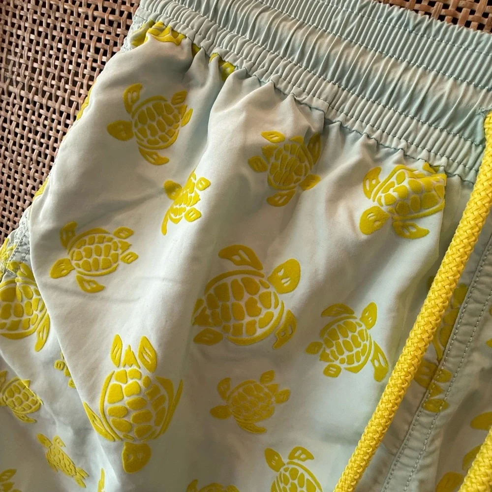 Vilebrequin Flocked Turtle Swim Trunk